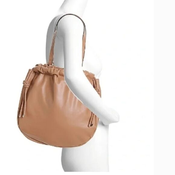 Anne Klein cinch strap shoulder bag beige tan excellent used once - Picture 12 of 12